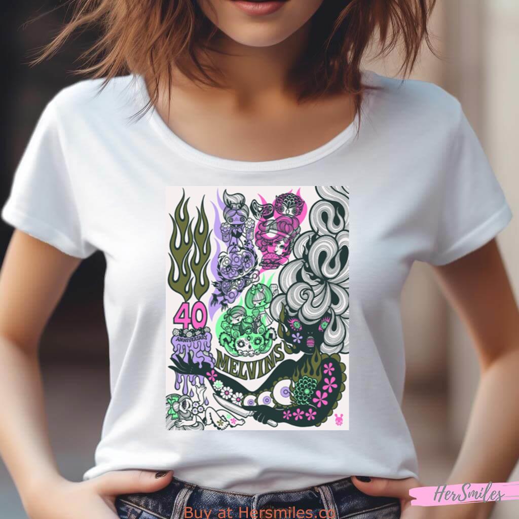 The Melvins 40Th Anniversary Art Poster Design Shirt The Melvins 40Th Anniversary Art Poster Design Shirt