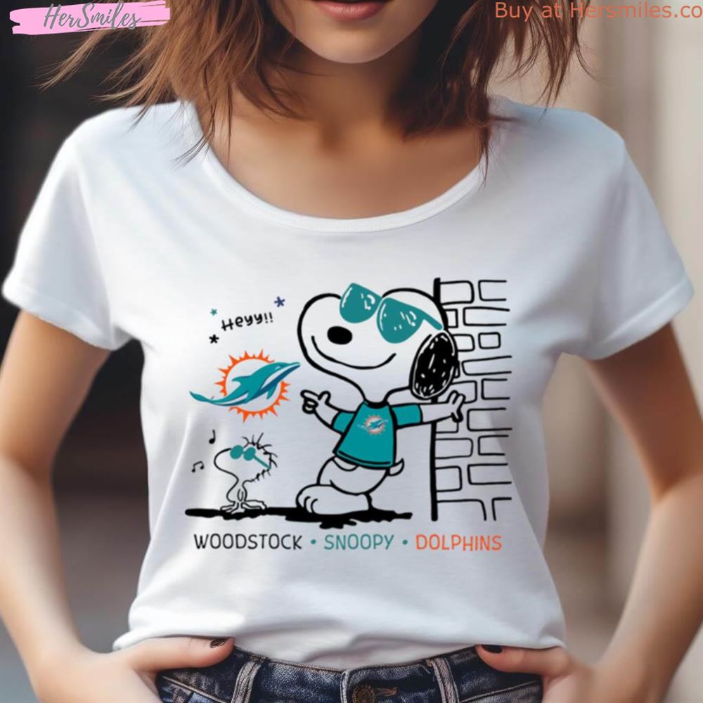 Woodstock Snoopy Dolphins Shirt Woodstock Snoopy Dolphins Shirt
