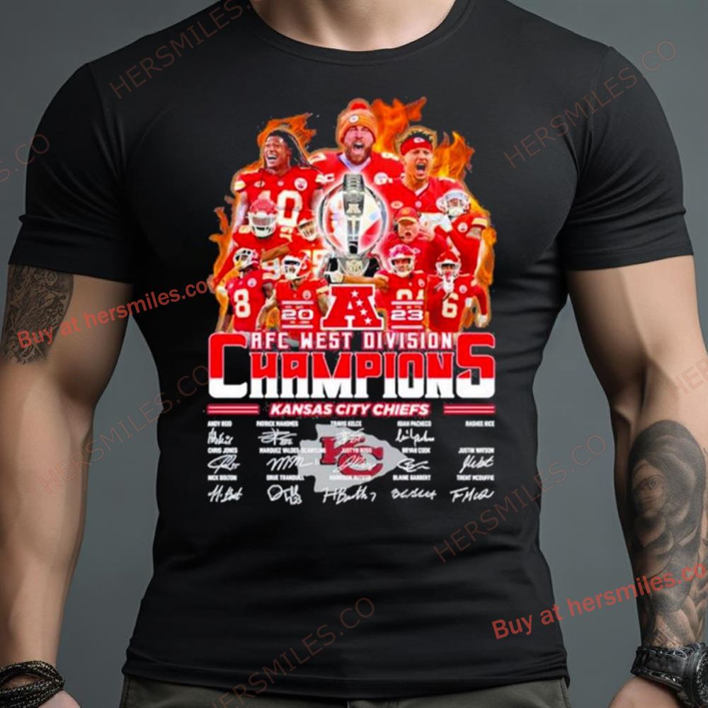 2023 Afc West Division Champions Kansas City Chiefs Signature Shirt