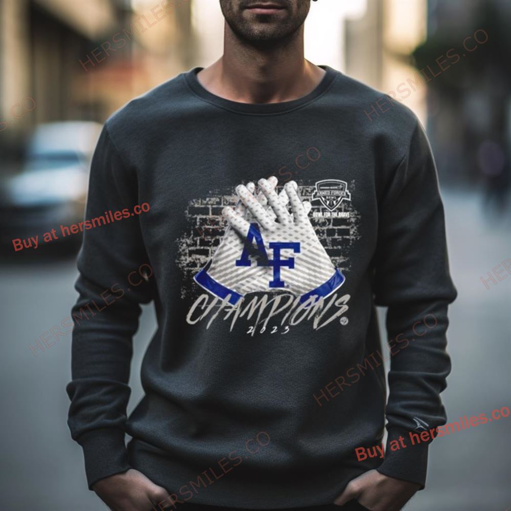 2023 Armed Forces Bowl Champions Air Force Falcons Football Graphic Shirt