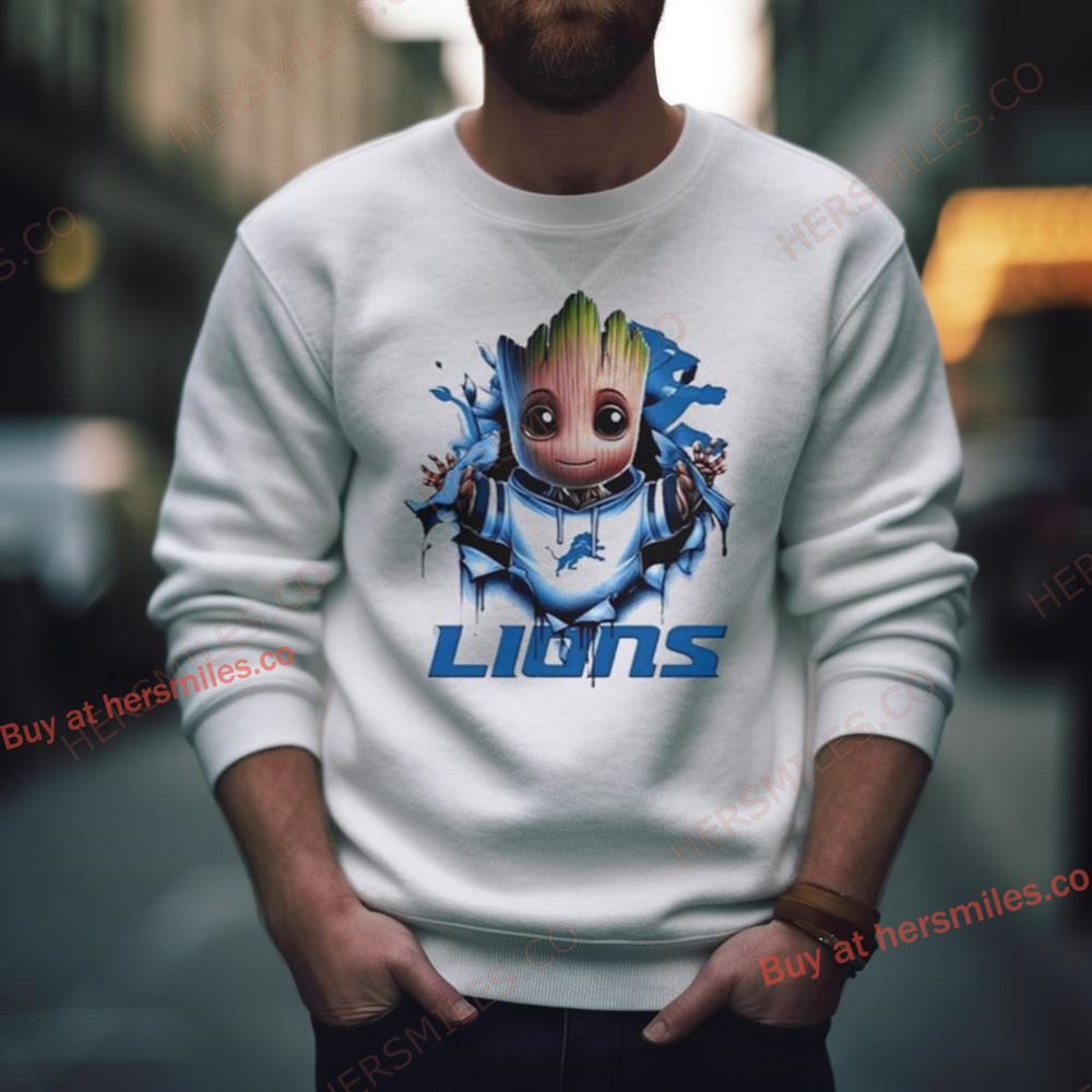 Baby Groot Blood Inside Me Detroit Lions 2024 Shirt