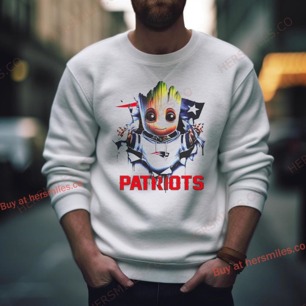 Baby Groot Blood Inside Me New England Patriots 2024 Shirt