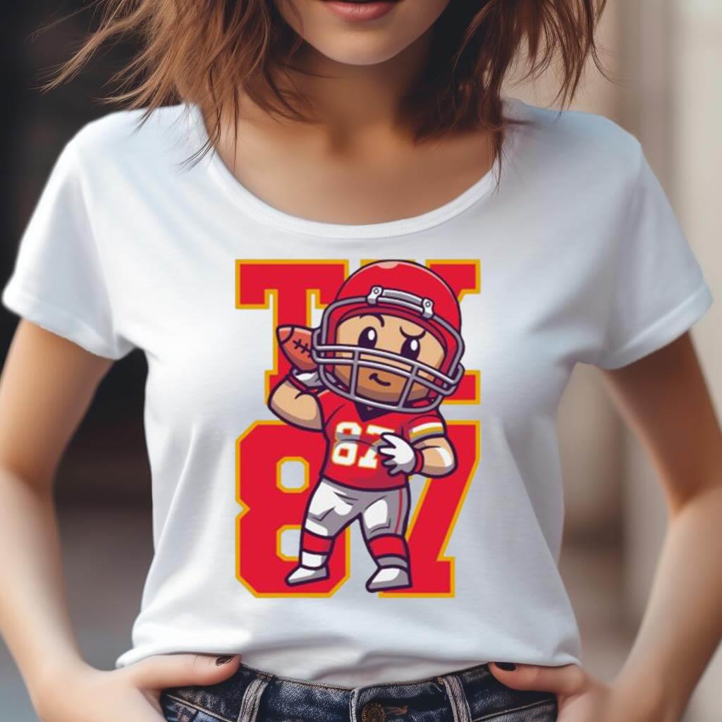 Cartoon Travis Kelce Playing Football 3D shirt Cartoon Travis Kelce Playing Football 3D shirt