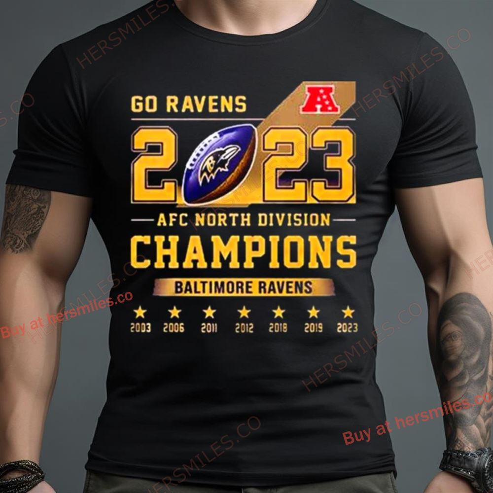 Go Ravens 2023 Afc North Division Champions Shirt