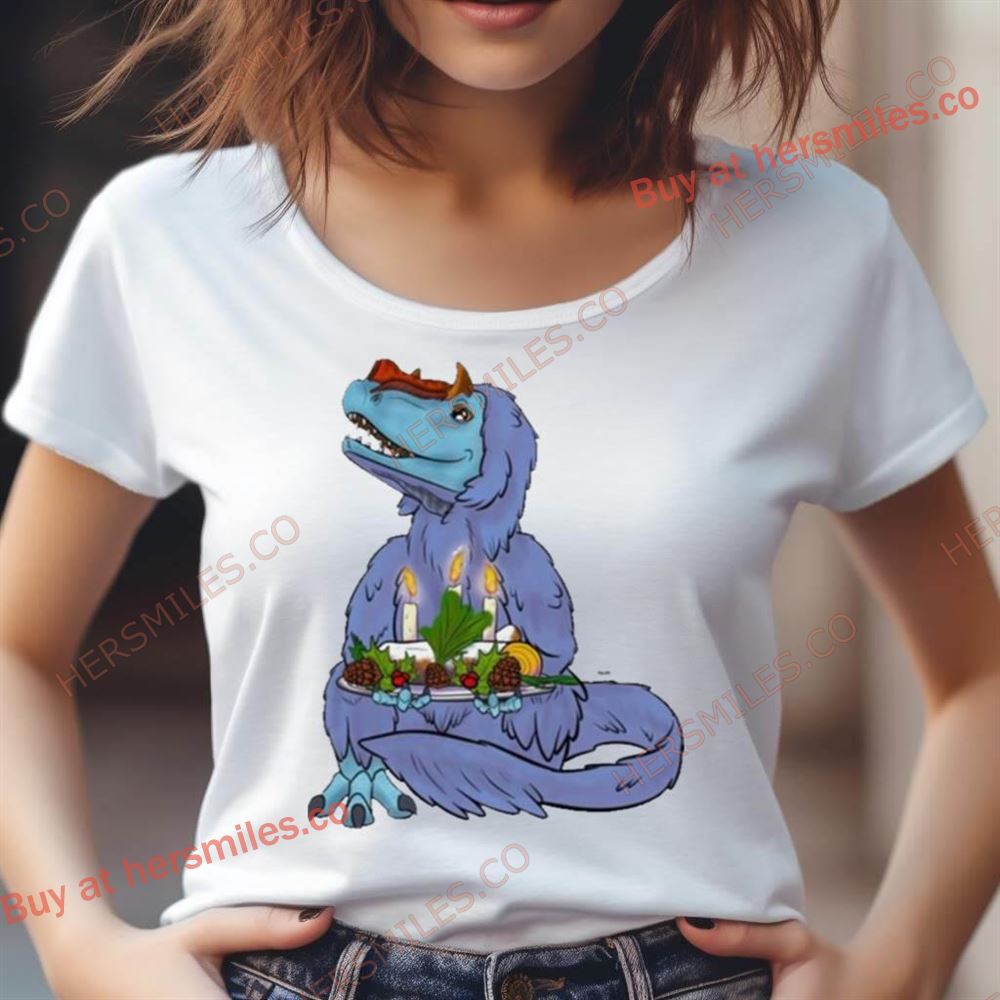 Holidinos Yutyrannus Yule Log Shirt Holidinos Yutyrannus Yule Log Shirt