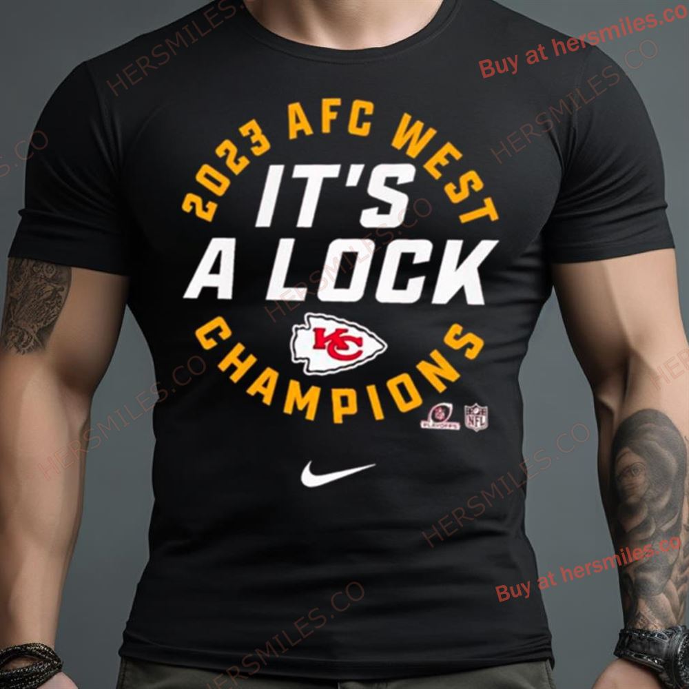 Kansas City Chiefs Nike 2023 Afc West Division Champions Locker Room Trophy Collection Shirt
