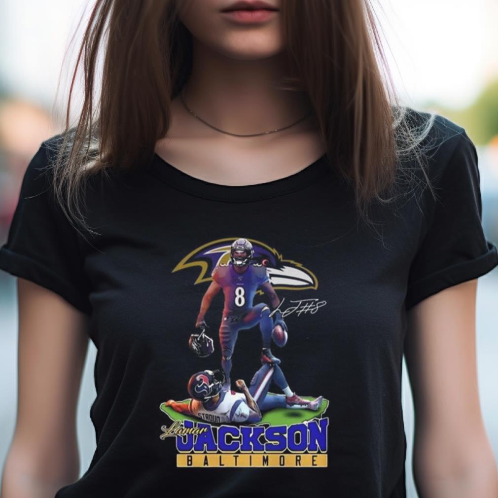 Lamar Jackson Baltimore Ravens Stomp On Cj Stroud Texans Signature Shirt Lamar Jackson Baltimore Ravens Stomp On Cj Stroud Texans Signature Shirt