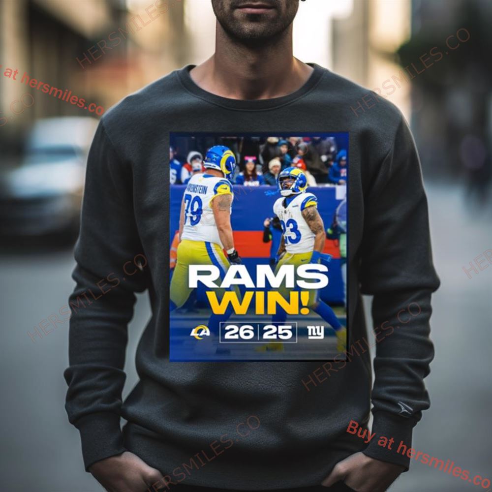 Los Angeles Rams Win 26 25 New York Giants Clinch A 2023 Playoff Final Score Shirt