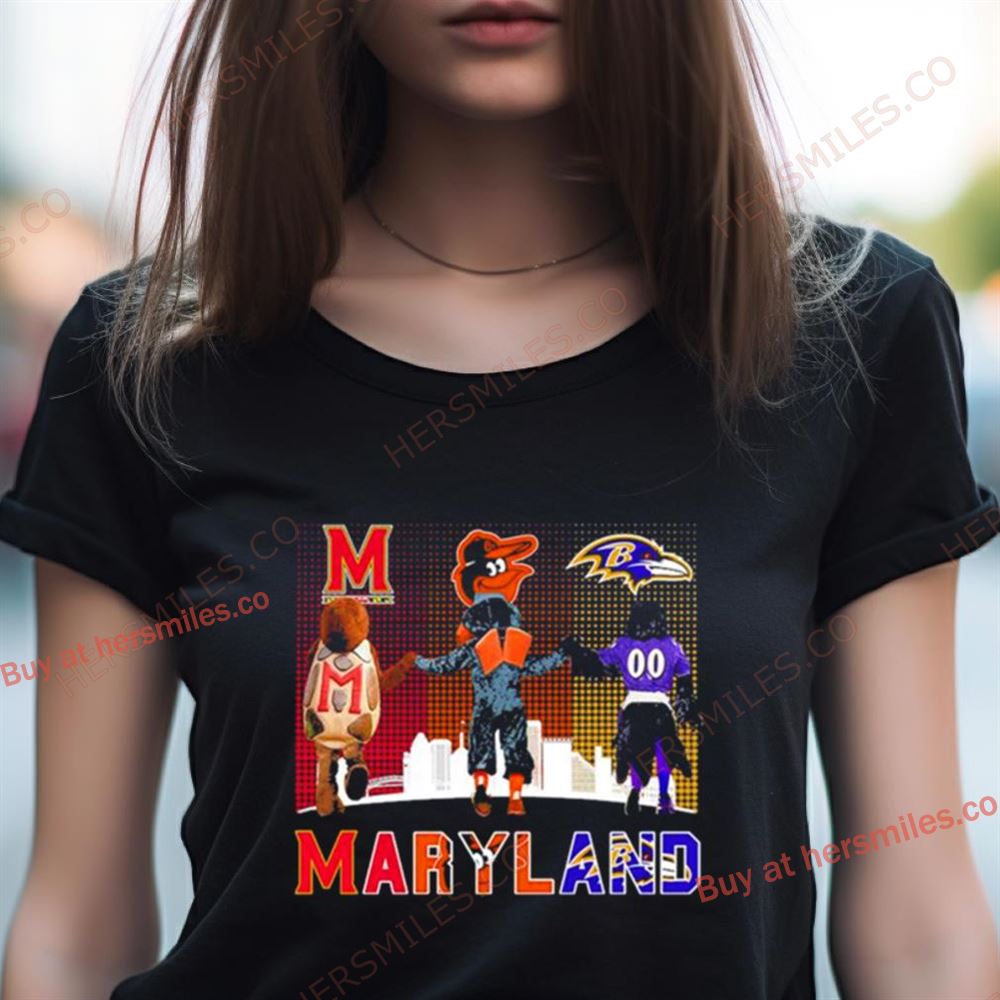 Maryland Sports Teams Mascots Maryland Terrapins, Baltimore Orioles And Baltimore Ravens Champions Shirt Maryland Sports Teams Mascots Maryland Terrapins, Baltimore Orioles And Baltimore Ravens Champions Shirt
