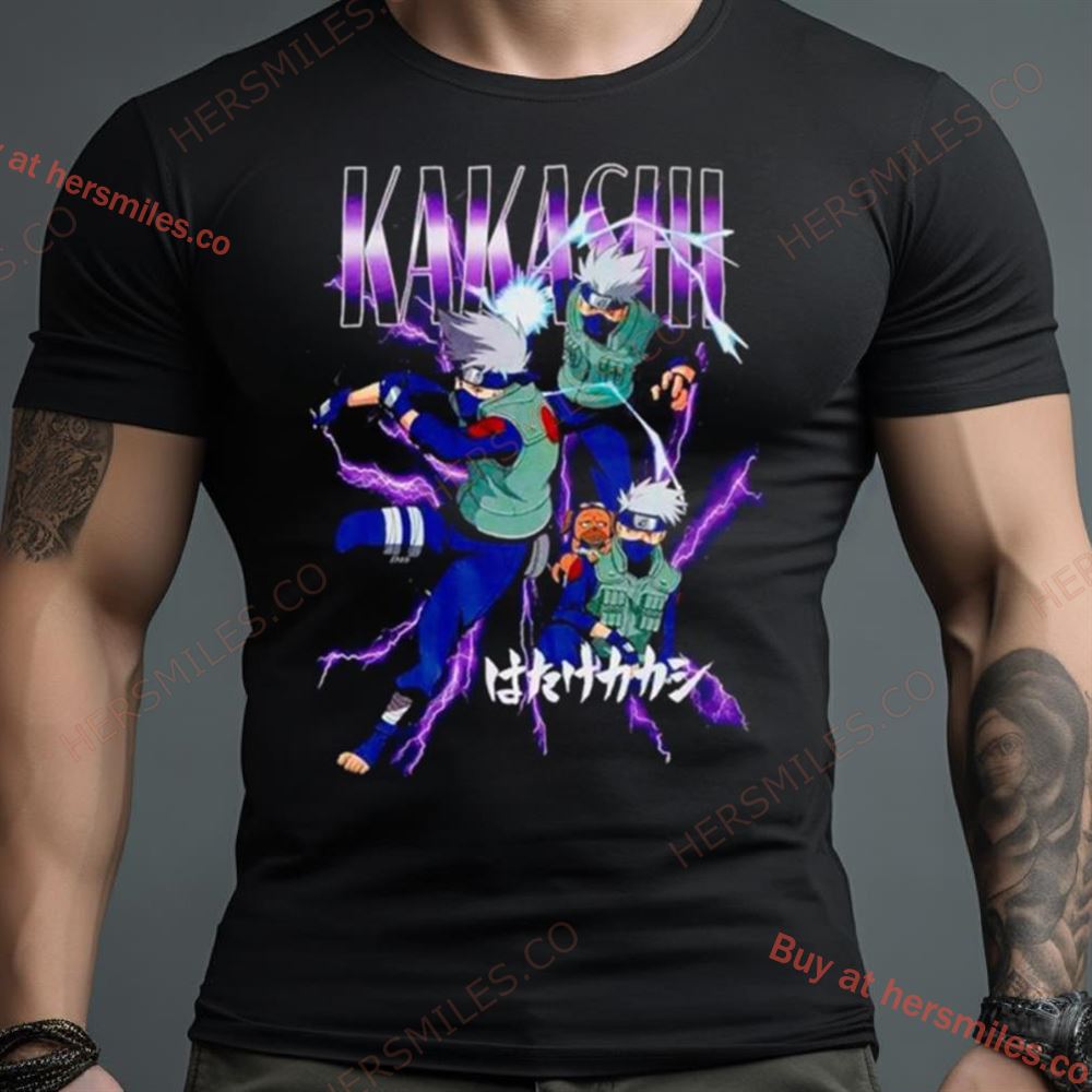 Naruto Shippuden Kakashi Purple Chidori Dark Wash Shirt