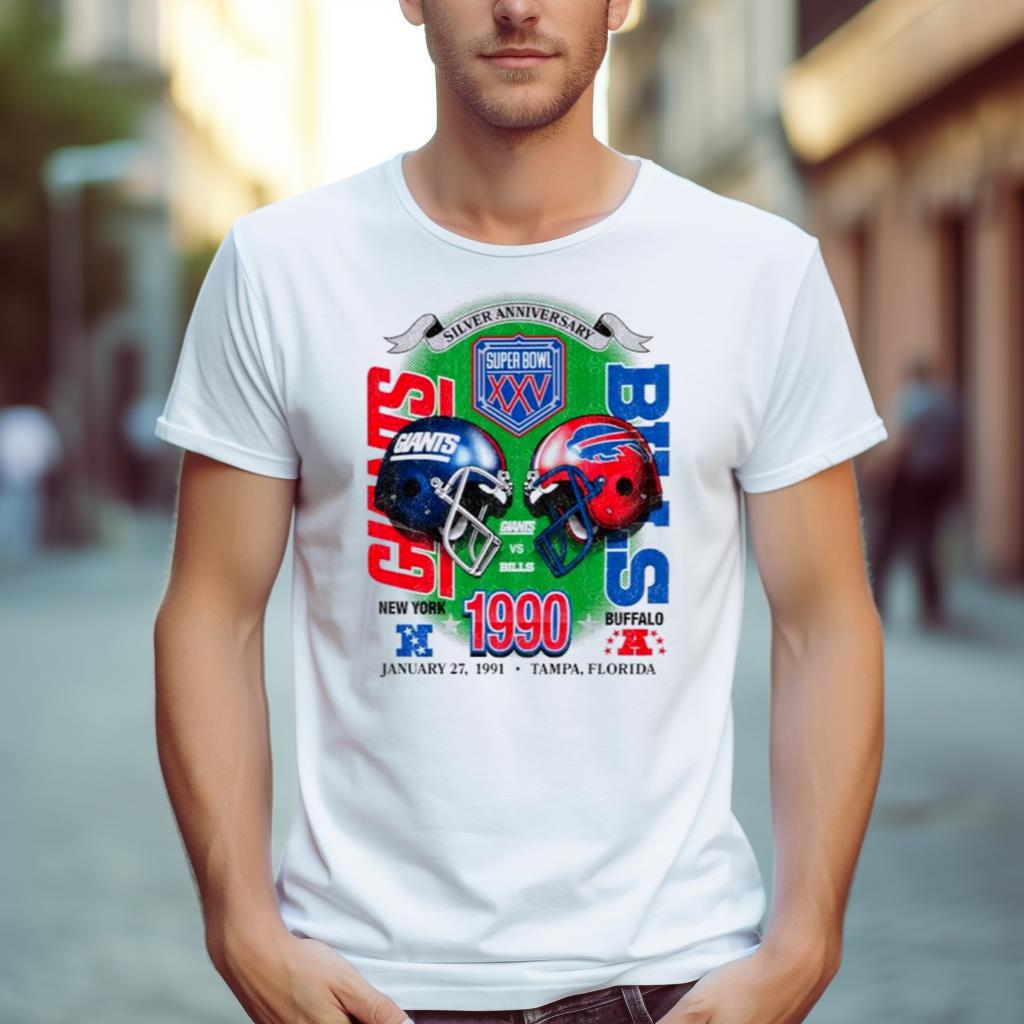 New York Giants Vs Buffalo Bills 1990 Dueling Super Bowl ’47 Franklin Shirt