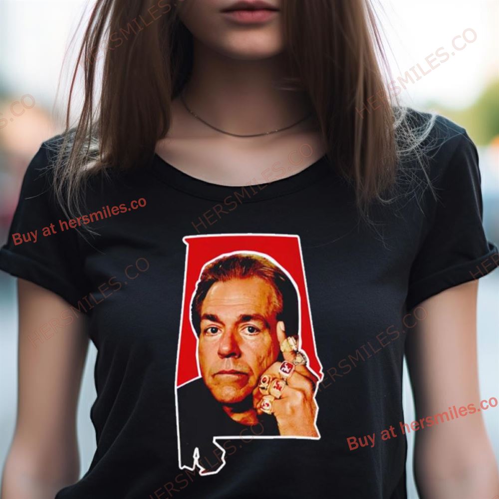 Nick Saban Alabama Football State Shape Shirt Nick Saban Alabama Football State Shape Shirt