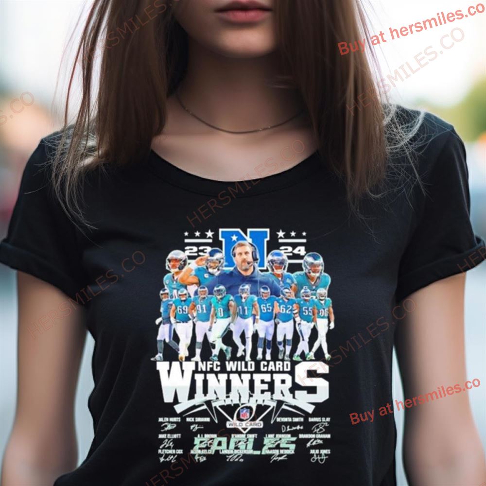 Philadelphia Eagles 2024 Nfc Wild Card Winners Ealges Signatures Shirt Philadelphia Eagles 2024 Nfc Wild Card Winners Ealges Signatures Shirt