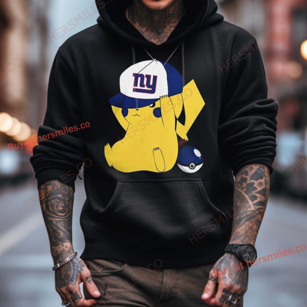 Pikachu Wear The Hat New York Giants Football Logo Shirts Pikachu Wear The Hat New York Giants Football Logo Shirts