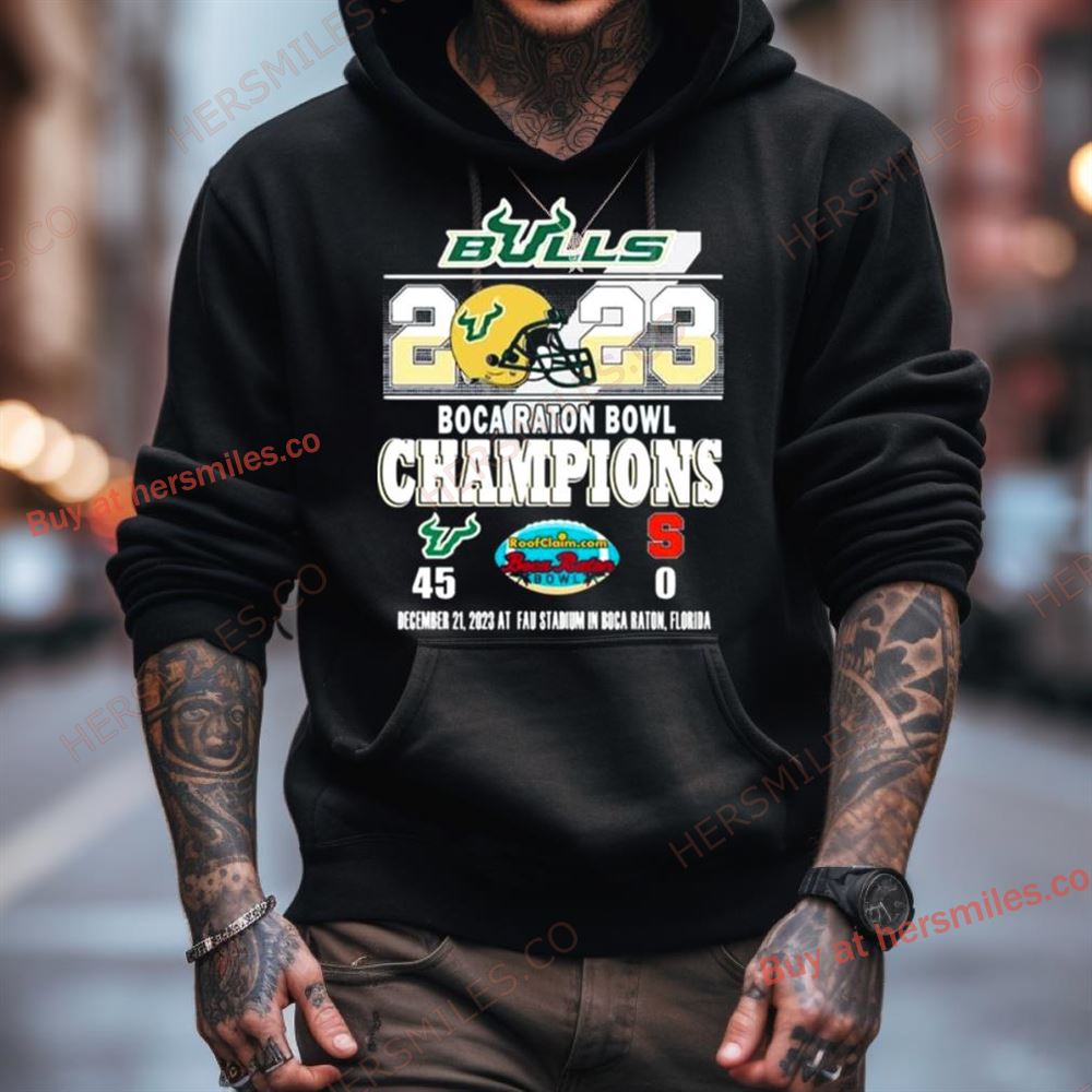 South Florida Bulls 2023 Boca Raton Bowl Champions 45 0 Shirt South Florida Bulls 2023 Boca Raton Bowl Champions 45 0 Shirt