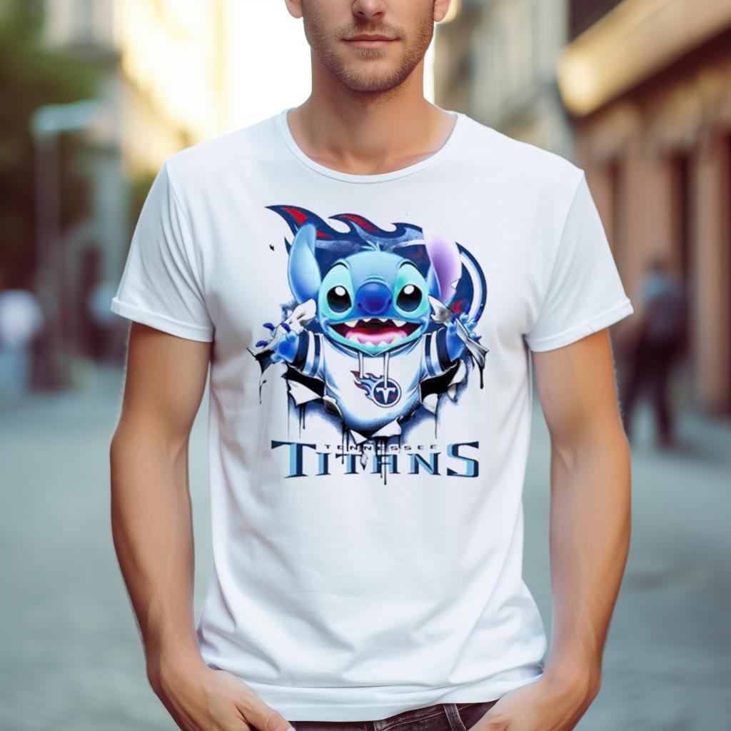 Stitch Inside Tennessee Titans Logo 2024 T shirt