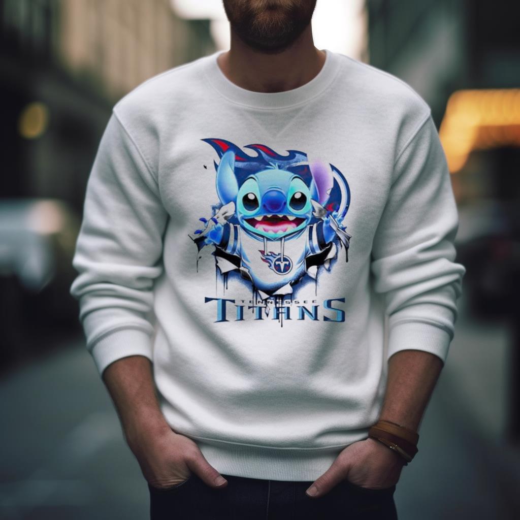 Stitch Inside Tennessee Titans Logo 2024 T shirt