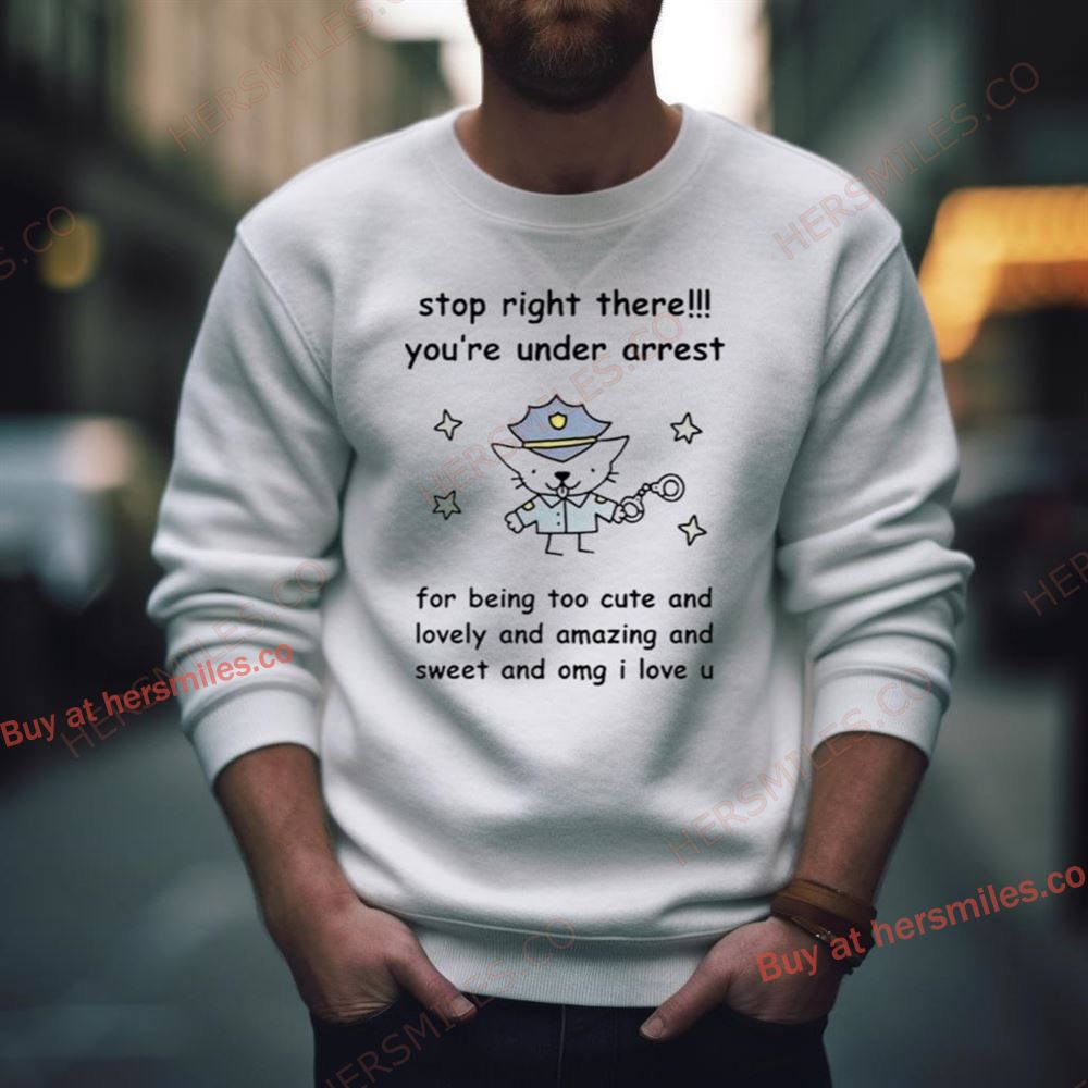 Stop Right There You’Re Under Arrest Funny Shirt