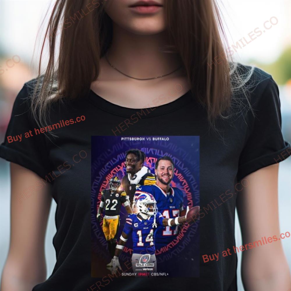 Super Wildcard Weekend Buffalo Bills Versus Pittsburgh Steelers Nfl Playoff Poster Shirt Super Wildcard Weekend Buffalo Bills Versus Pittsburgh Steelers Nfl Playoff Poster Shirt