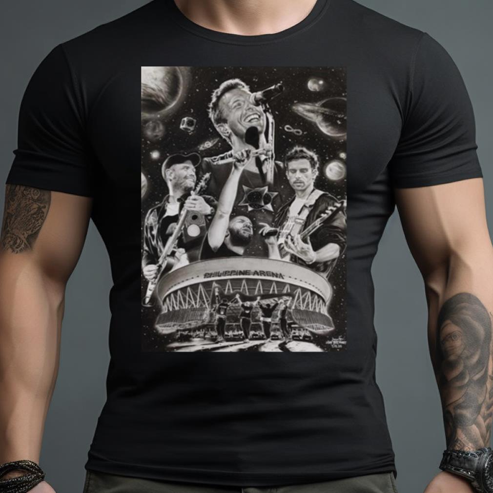 The Stunning Charcoal And Graphite Artwork For The Best Band In The World Coldplay At Philippine Arena T shirt