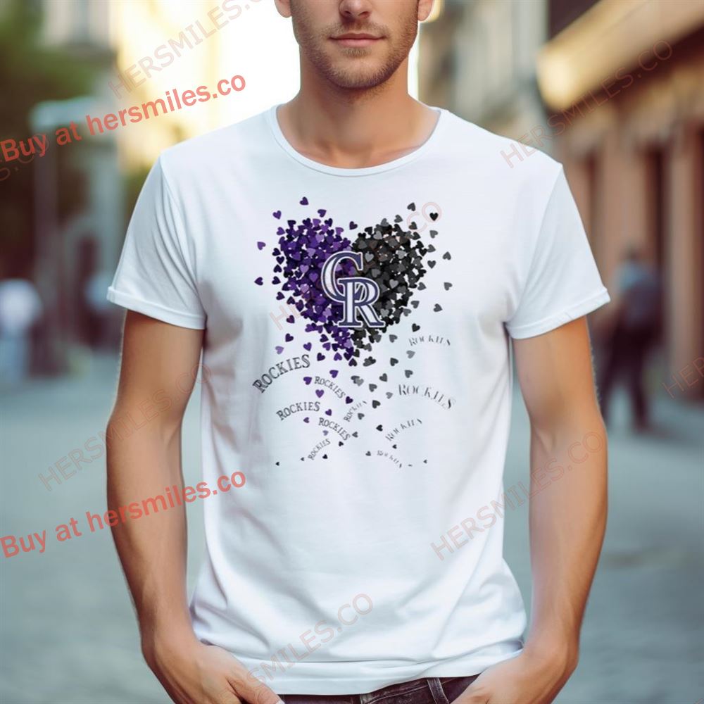 Unique Colorado Rockies Tiny Heart Shape 2024 Shirt