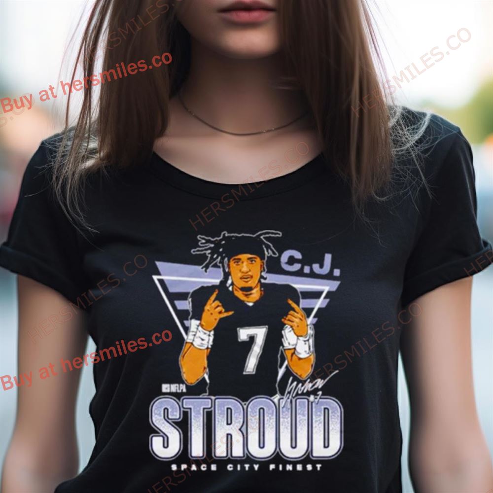 C.J. Stroud Houston Space City Finest Football Signature Shirt C.J. Stroud Houston Space City Finest Football Signature Shirt