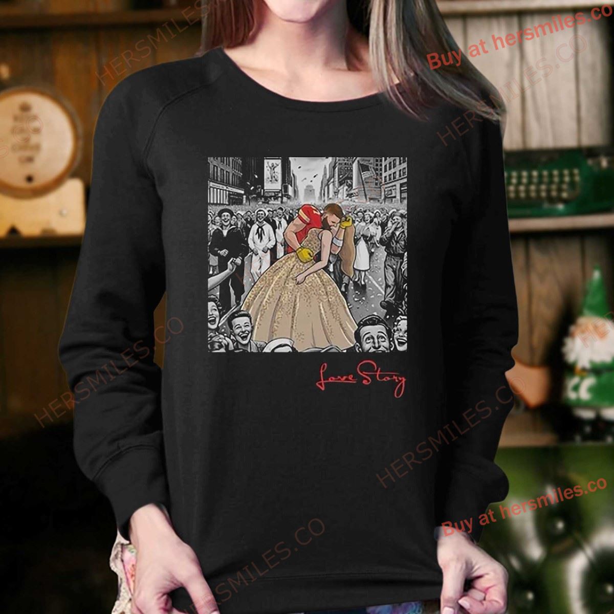 Love Story Travis Kelce Kiss Taylor Swift Shirt Love Story Travis Kelce Kiss Taylor Swift Shirt