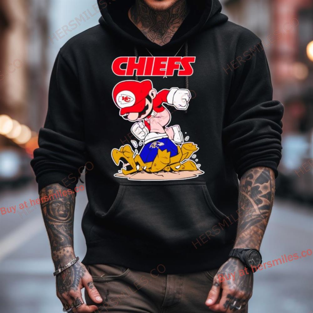 Mario Chiefs Stomps On Baltimore Ravens Football Shirt Mario Chiefs Stomps On Baltimore Ravens Football Shirt