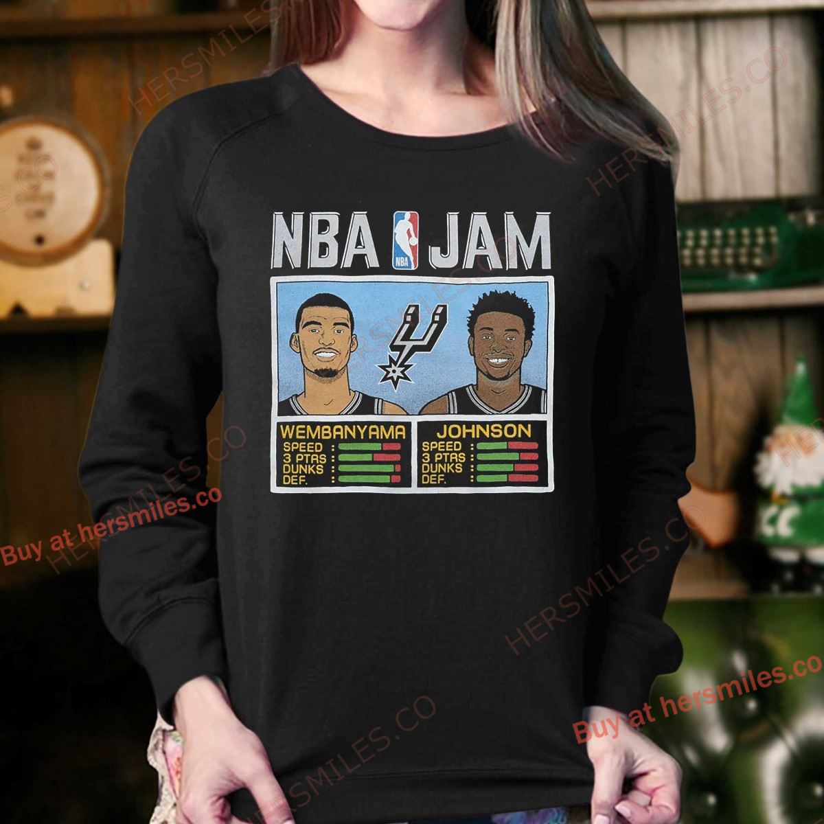 Nba Jam Spurs Wembanyama And Johnson Shirt Nba Jam Spurs Wembanyama And Johnson Shirt