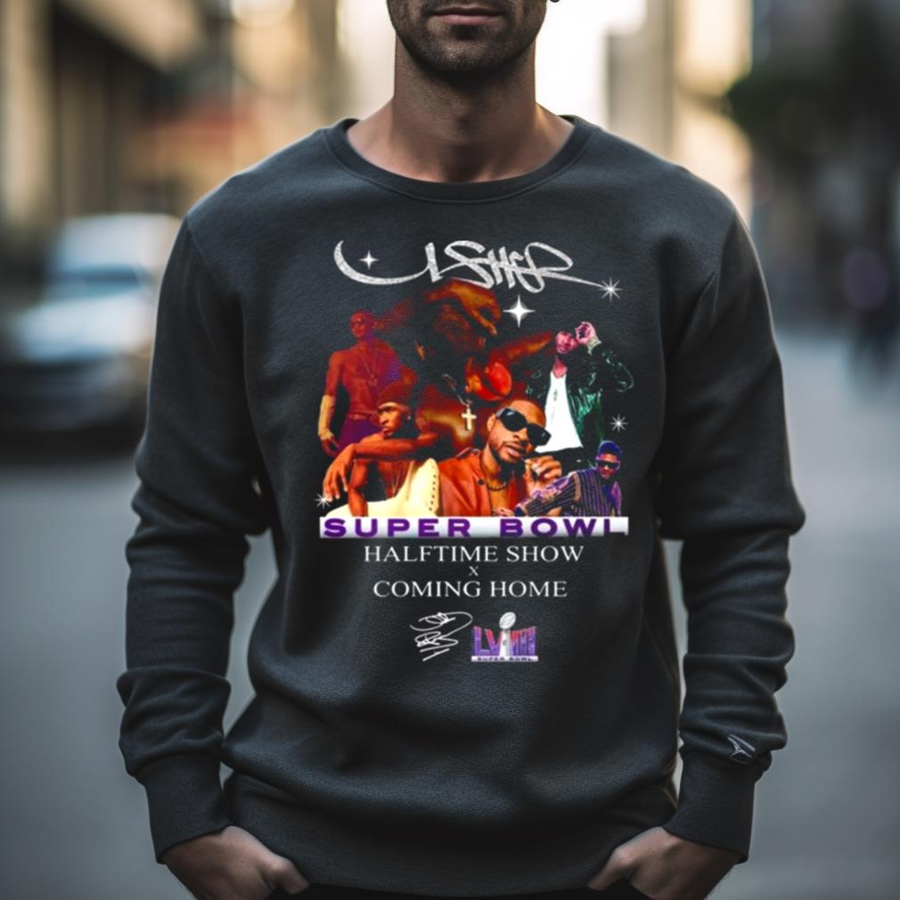 Usher Super Bowl Lviii Halftime Show X Coming Home Signature T Shirt