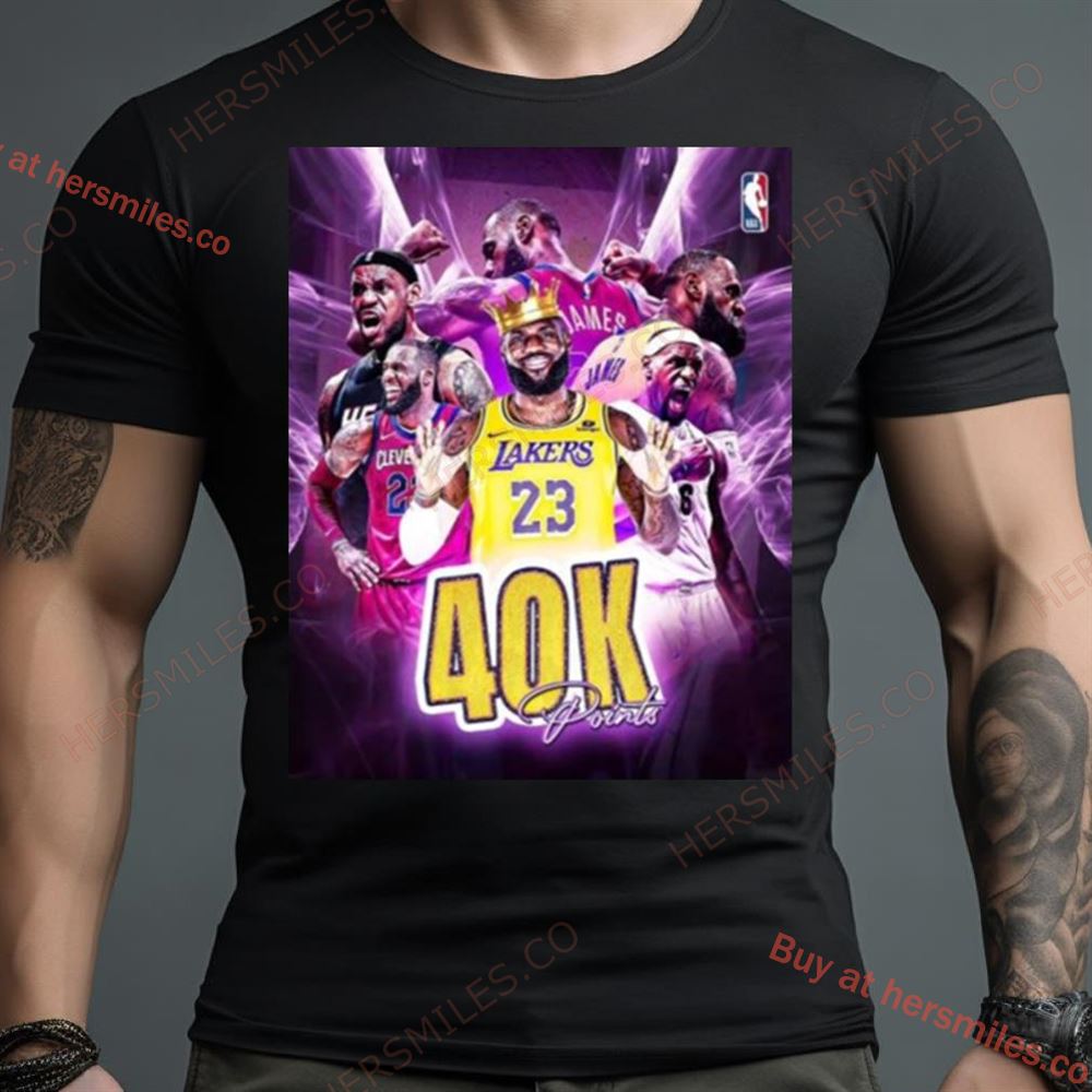 2024 Lebron James Is The First Player In The History Of The Nba To Reach 40,000 Career Points Shirt