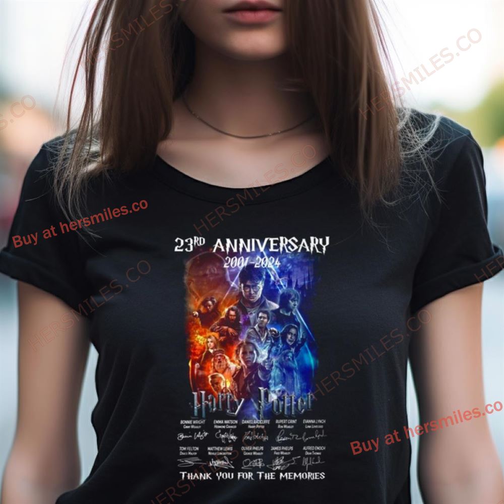 23Rd Anniversary 2001 - 2024 Harry Potter Thank You For The Memories Shirt 23Rd Anniversary 2001 - 2024 Harry Potter Thank You For The Memories Shirt