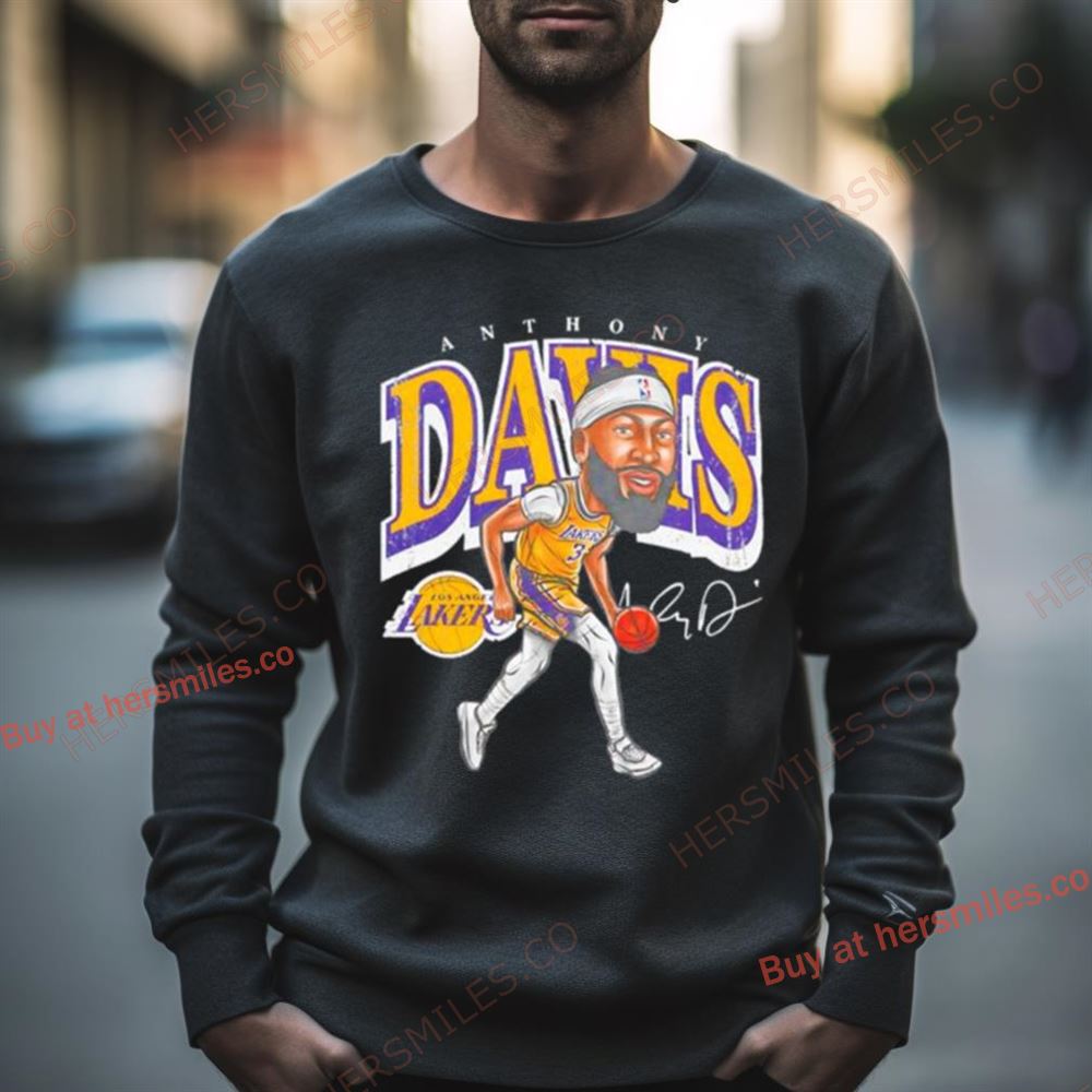 Anthony Davis Los Angeles Lakers Cartoon Signature Shirt