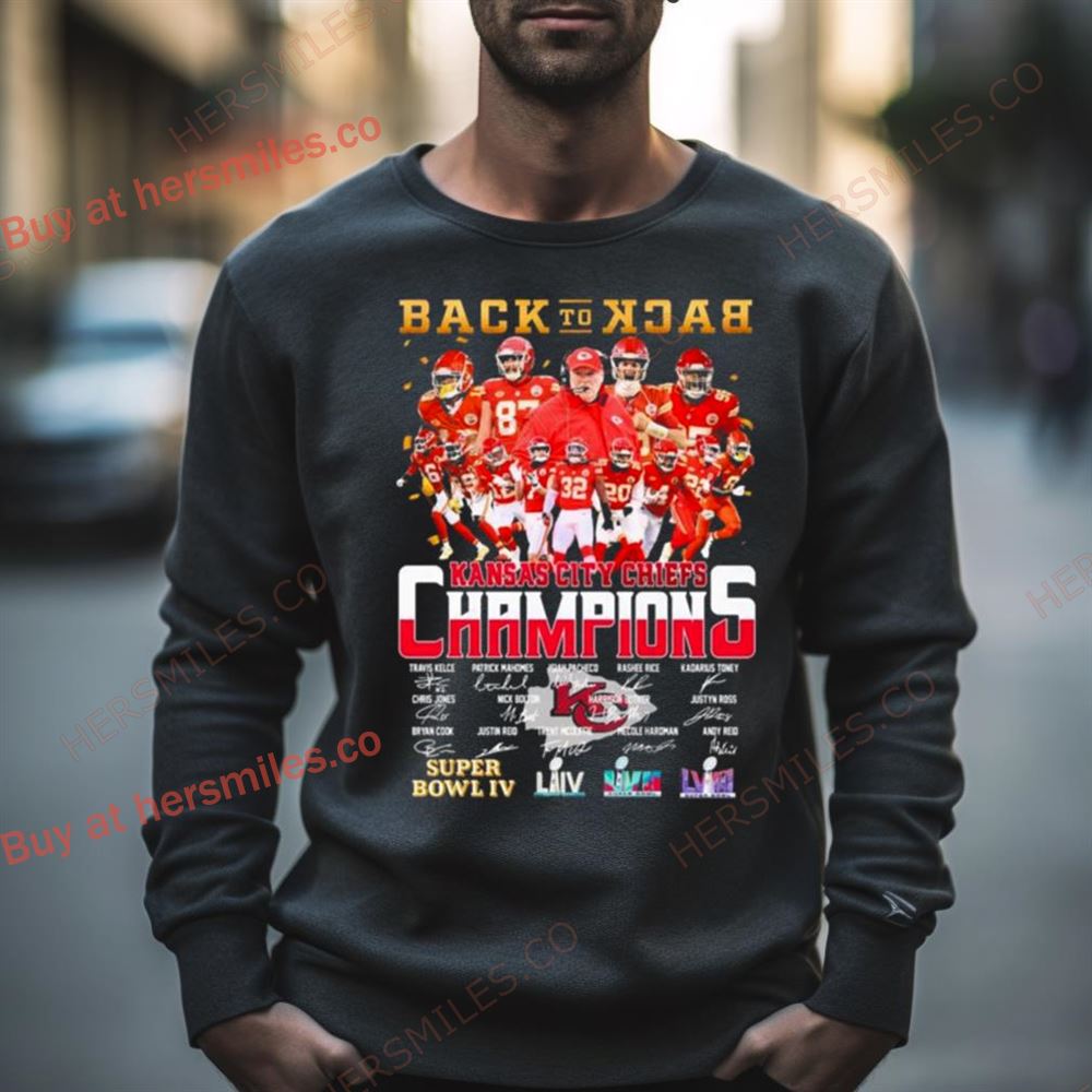 Back To Back Super Bowl Champions Kansas City Chiefs Super Bowl Lviii Lvii Shirt