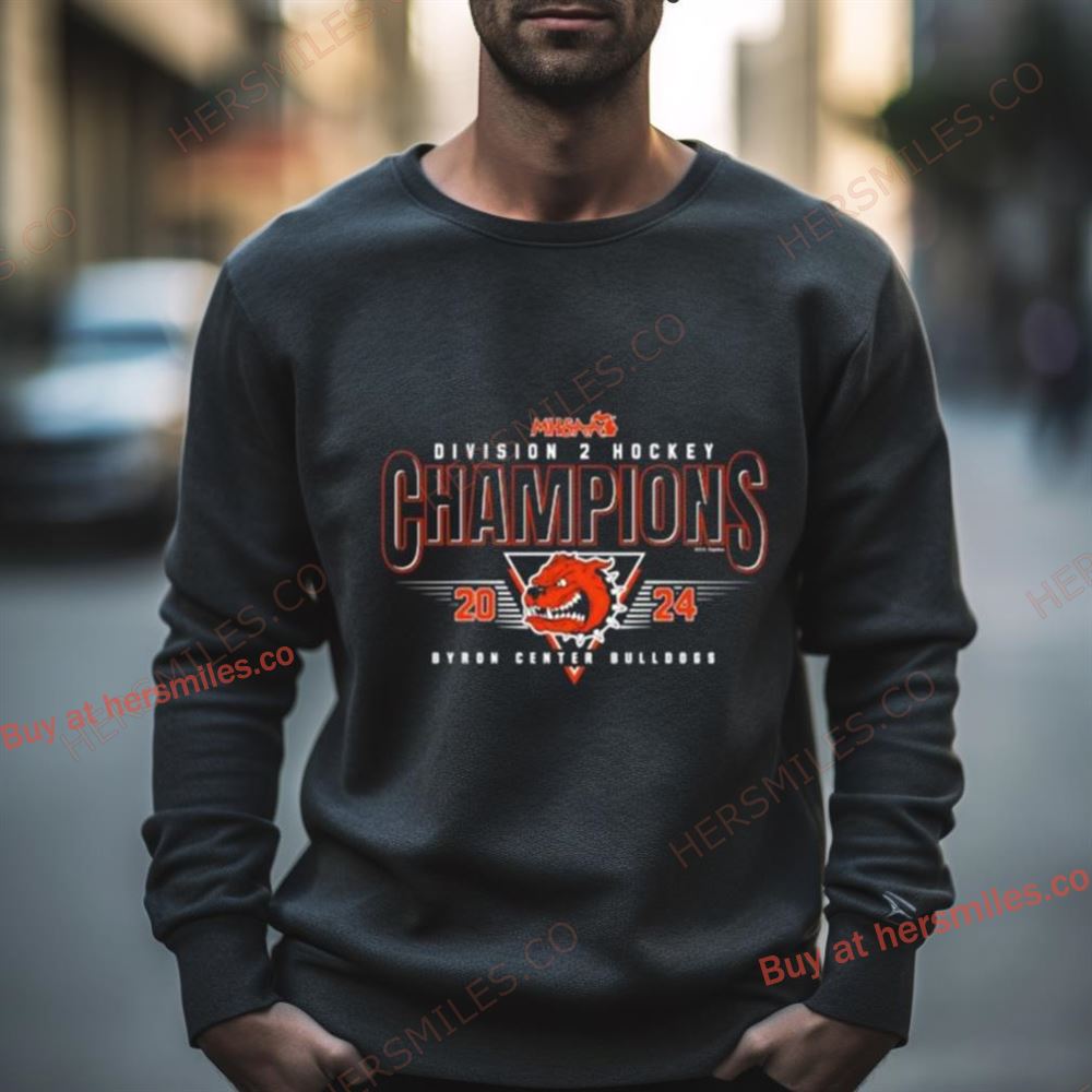Byron Center Bulldogs 2024 Mhsaa Division Ii Hockey Champions Shirt