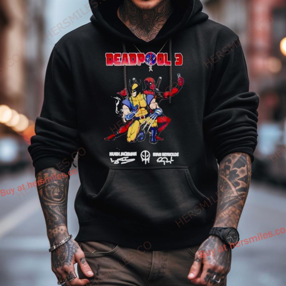 Deadpool 3 Hugh Jackman And Ryan Reynolds Signatures Shirt Deadpool 3 Hugh Jackman And Ryan Reynolds Signatures Shirt