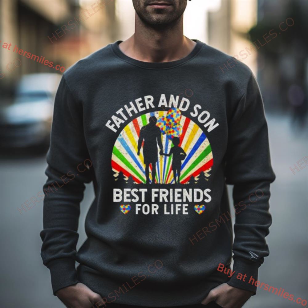 Father And Son Best Friends For Life Autism Awareness Shirt