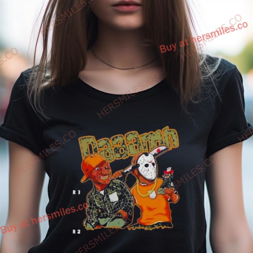 Freddy Krueger Vs Jason Voorhees Holding Jordan 5 Daaamh Vector Shirt Freddy Krueger Vs Jason Voorhees Holding Jordan 5 Daaamh Vector Shirt