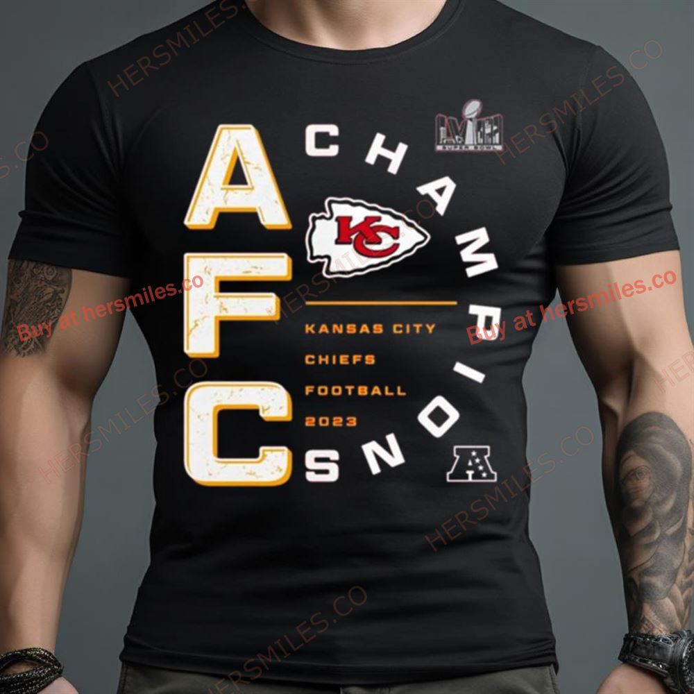 Kansas City Chiefs 2023 Afc Champions Right Side Draw Shirt