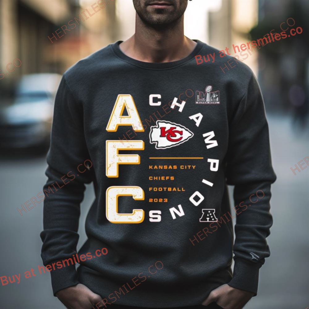 Kansas City Chiefs 2023 Afc Champions Right Side Draw Shirt