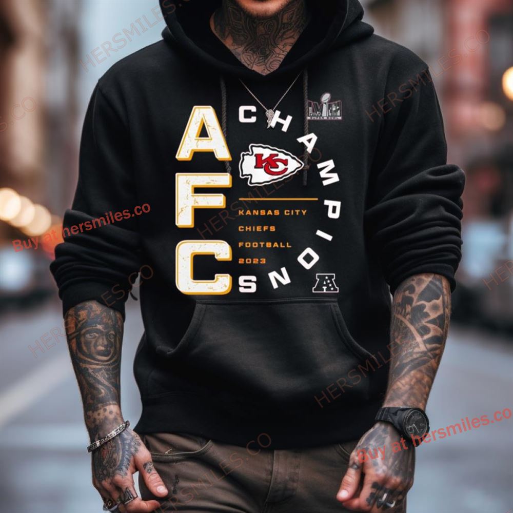Kansas City Chiefs 2023 Afc Champions Right Side Draw Shirt Kansas City Chiefs 2023 Afc Champions Right Side Draw Shirt