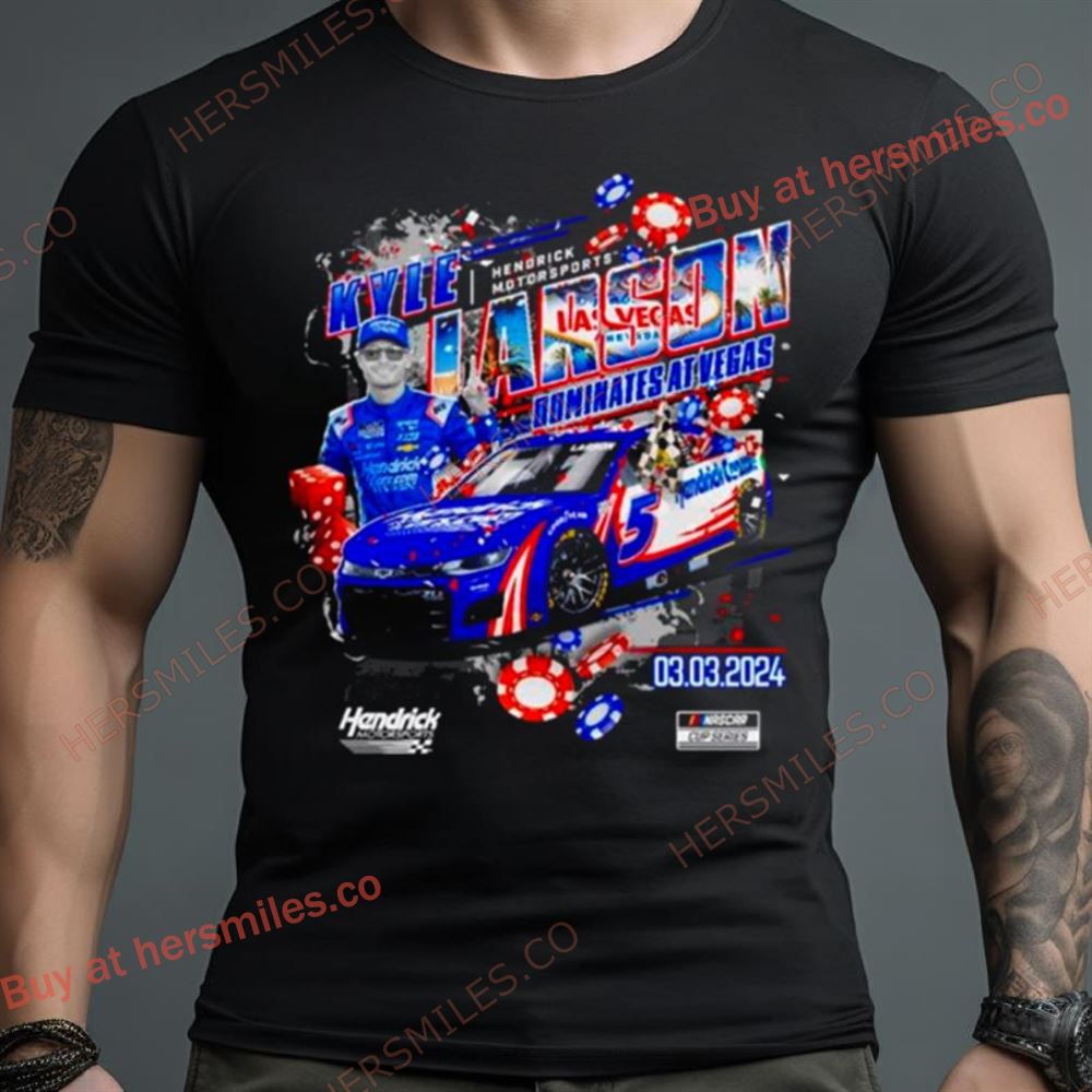 Kyle Larson Checkered Flag 2024 Pennzoil 400 Race Win Shirt