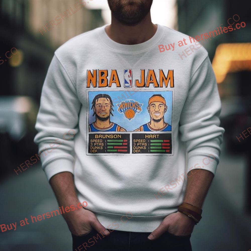 Nba Jam Knicks Brunson And Hart New York Knicks Shirt