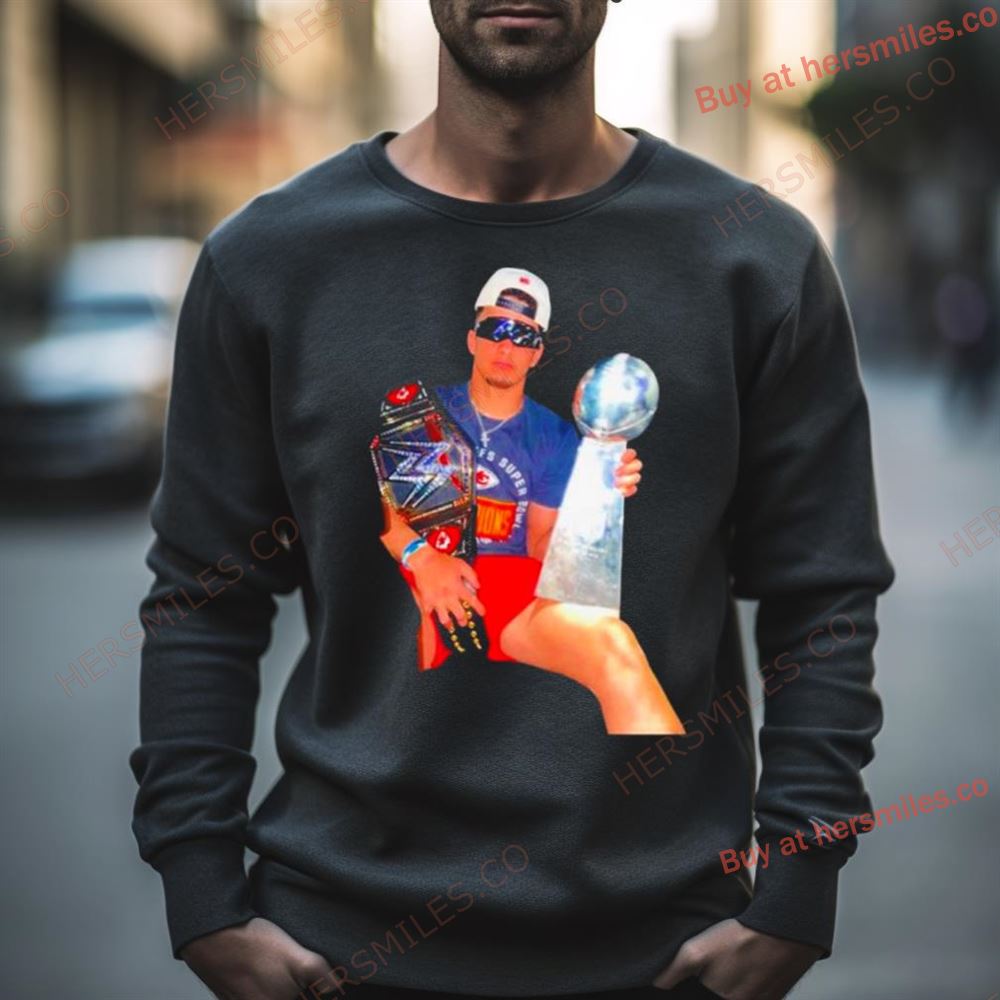 Patrick Mahomes Wwe And Nfl Champions Shirt
