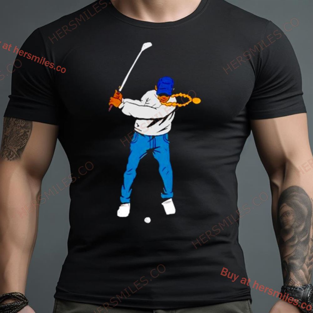 Ran Carthon Wearing Eastside Golf Shirt