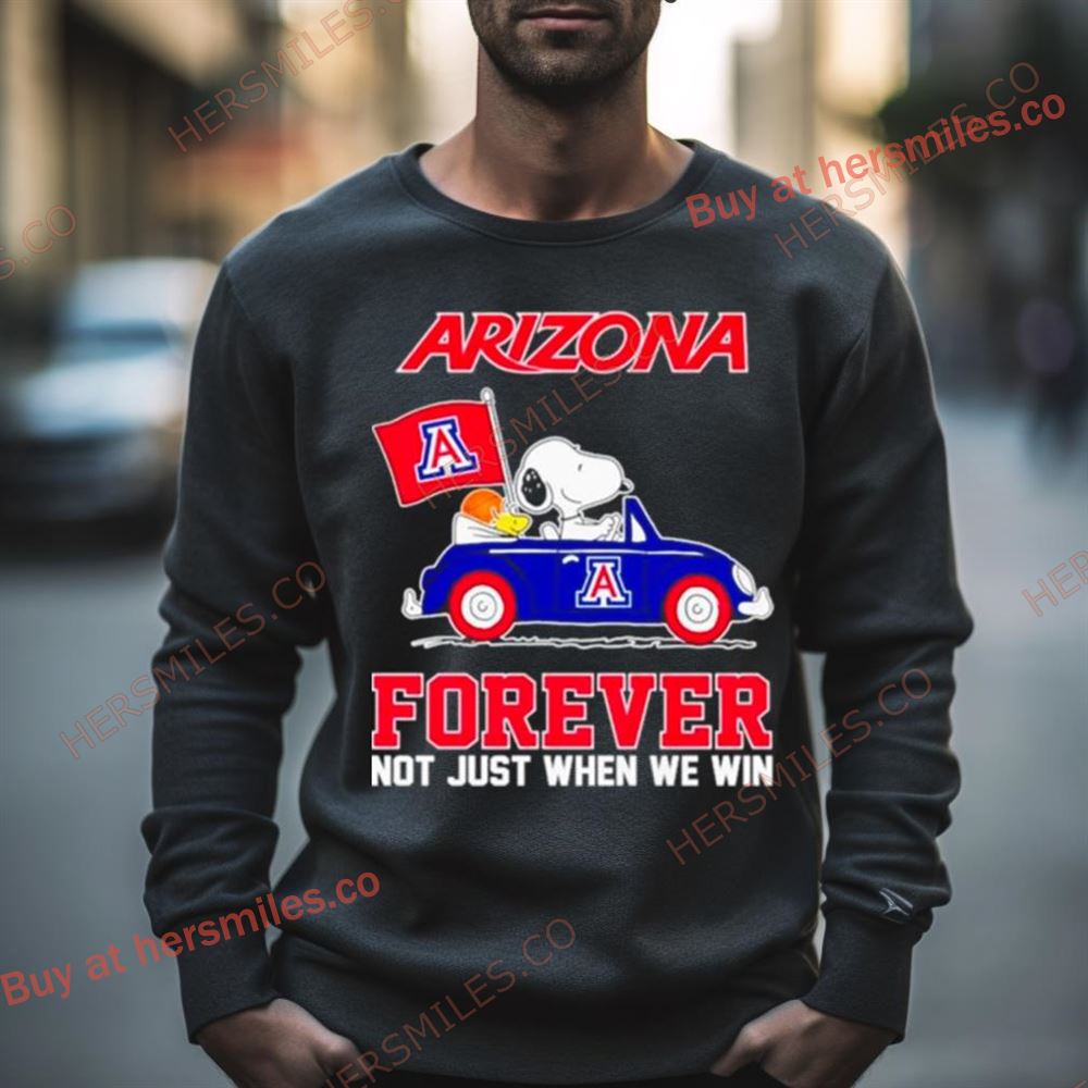 Snoopy And Woodstock Arizona Wildcats Forever Not Just When We Win Shirt