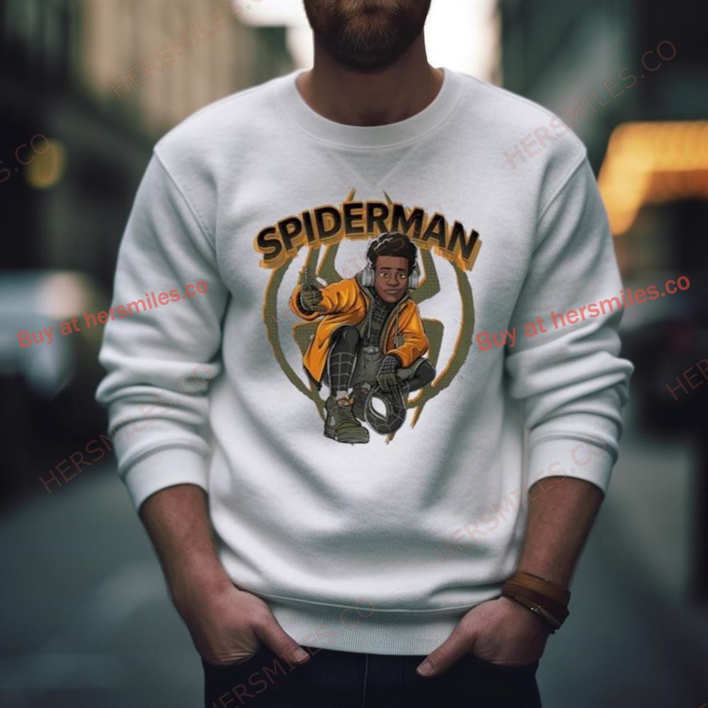 Spider Man Miles Morales Wear Jacket Suit And Jordan 5 Shirt