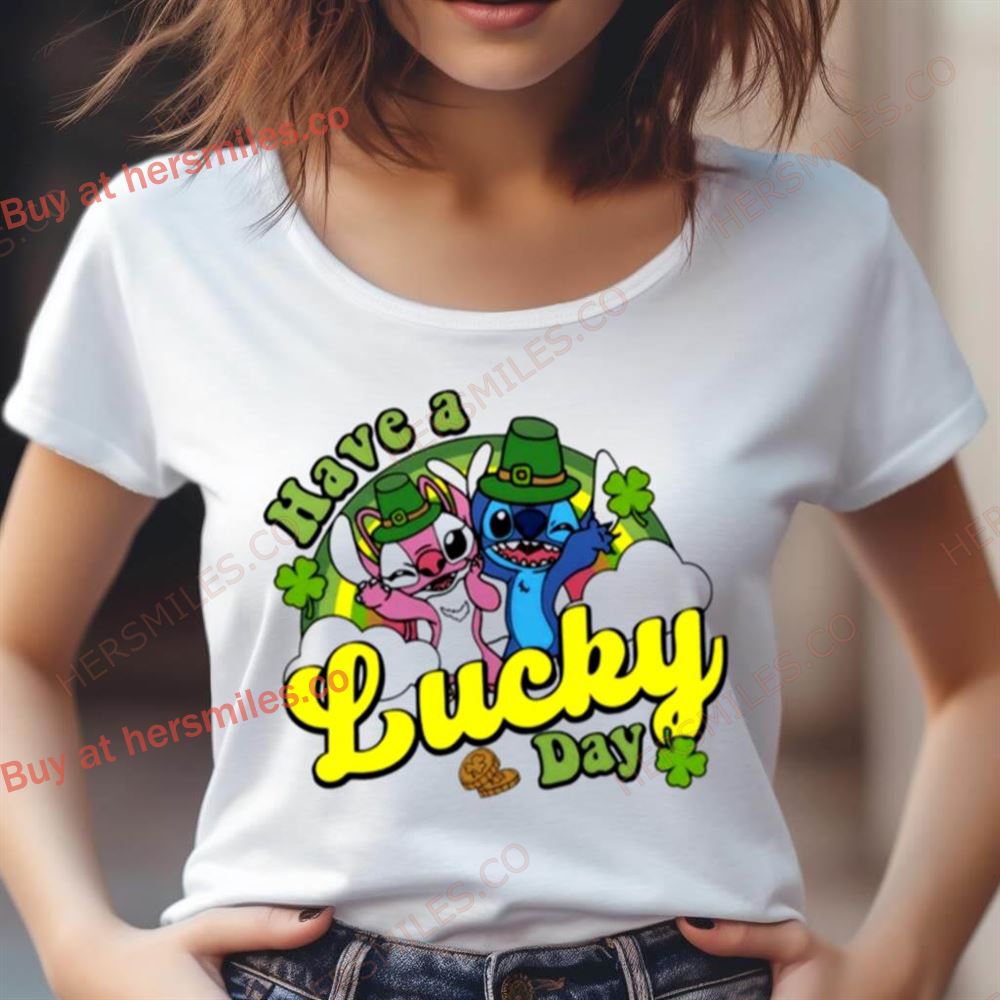 Stitch And Angel Have A Lucky Shirt Stitch And Angel Have A Lucky Shirt
