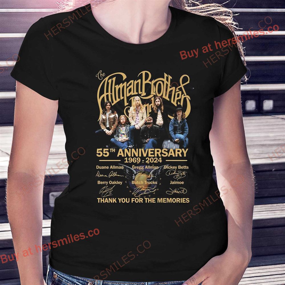 The Allman Brothers Band 55th Anniversary 1969-2024 Thank You For The Memories Shirt