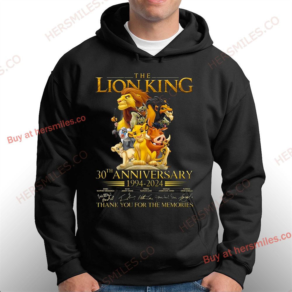 The Lion King 30th Anniversary 1994-2024 Thank You For The Memories Shirt The Lion King 30th Anniversary 1994-2024 Thank You For The Memories Shirt